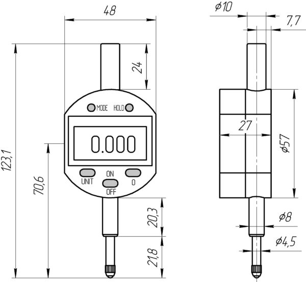 Digital indicator IP65