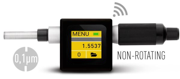 Sub-micron computerized micrometer head (non rotating) Industry 4.0